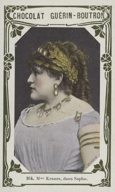 Madame Krauss, i Sappho (färgat foto) av French School