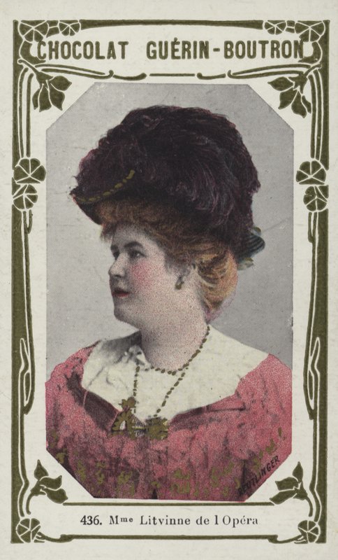 Madame Litvinne, de lOpera (färgat foto) av French School