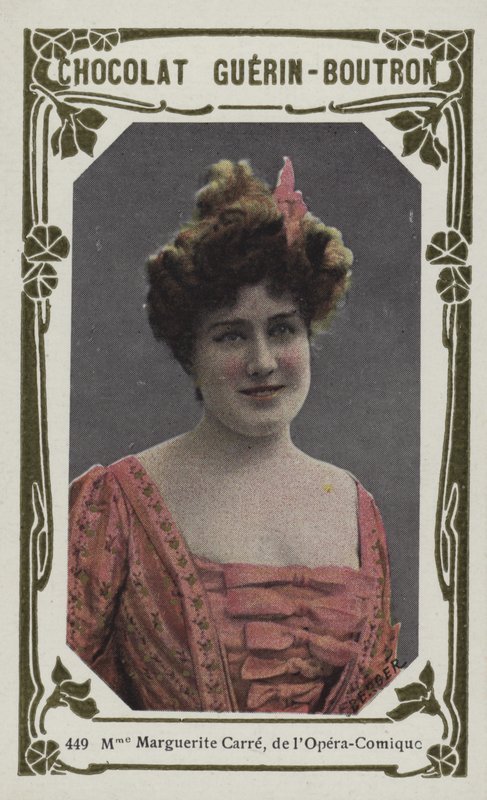 Madame Marguerite Carre, från Opera-Comique (färgad bild) av French School