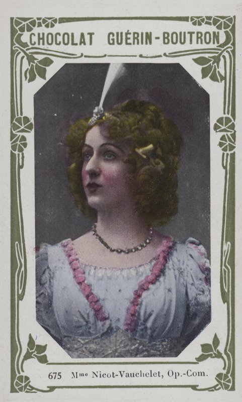 Madame Nicot-Vauchelet, Opera-Comique (färgad bild) av French School