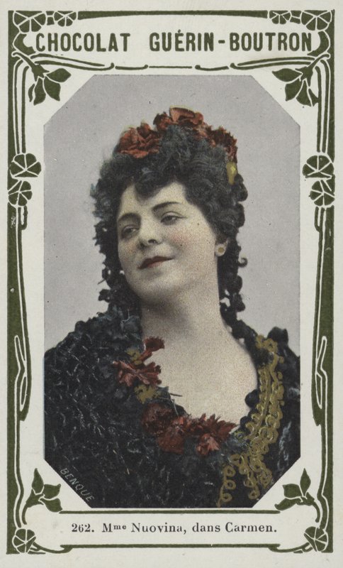 Madame Nuovina, i Carmen (färgad bild) av French School