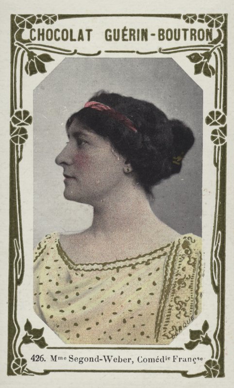 Madame Segond-Weber, Comedie Francaise (färgad bild) av French School