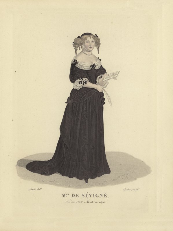 Madame de Sevigne, fransk författare av French School