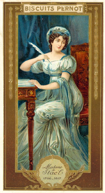 Madame de Stael, fransk författare (chromolitho) av French School