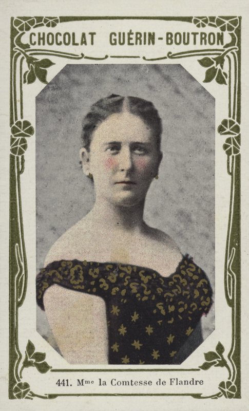 Madame grevinnan av Flandern (färgad bild) av French School