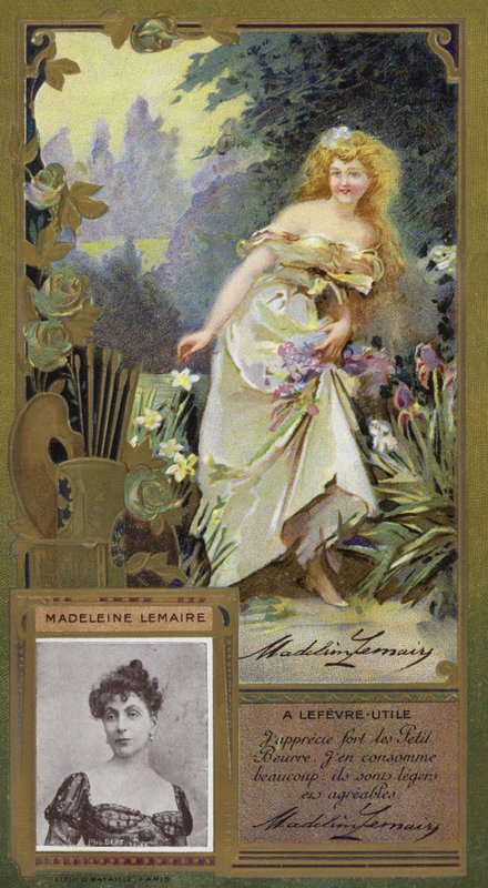 Madeleine Lemaire, fransk målare (chromolitho) av French School