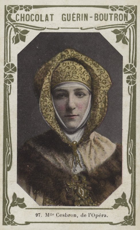 Mademoiselle Cesbron, de lOpera (färgat foto) av French School