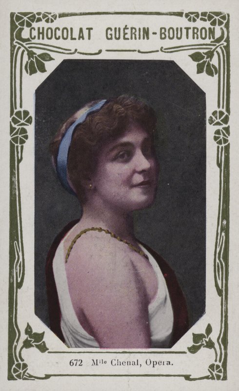 Mademoiselle Chenal, Opera (färgad bild) av French School