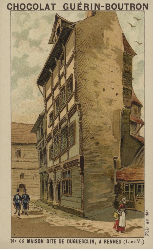 Hus som heter Duguesclin, i Rennes, Ille-et-Vilaine av French School