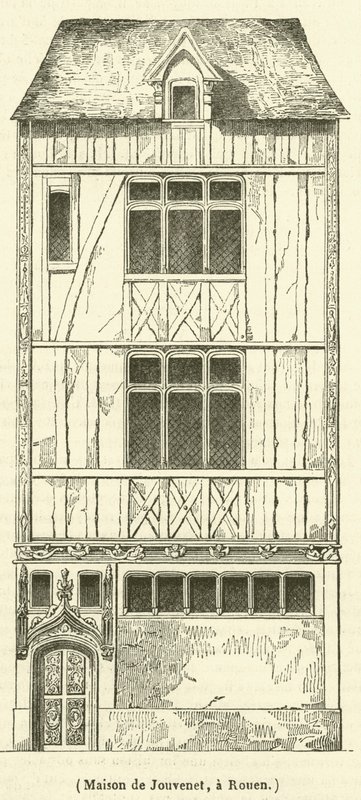 House of Jouvenet, i Rouen (gravyr) av French School