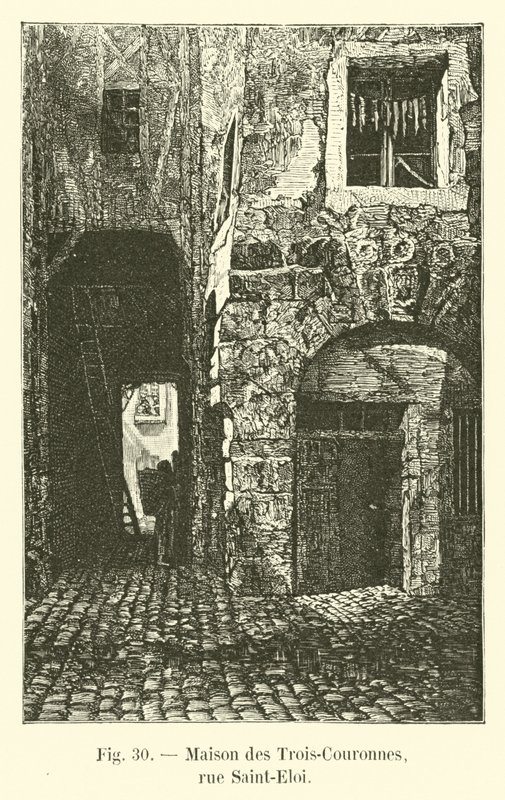 De tre kronornas hus, rue Saint-Eloi av French School
