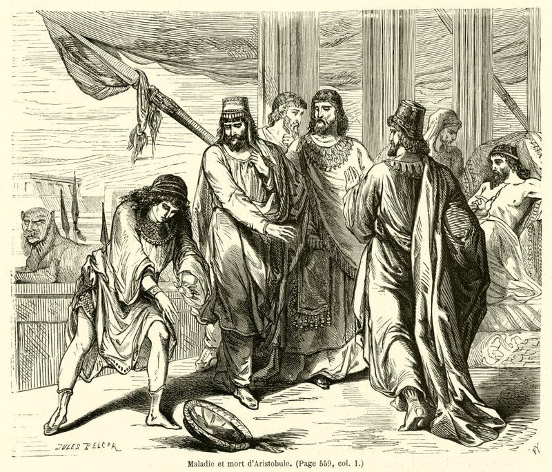 Aristobulus sjukdom och död (gravyr) av French School
