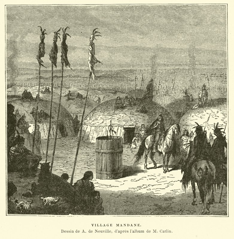 Mandan by, Nordamerika av French School