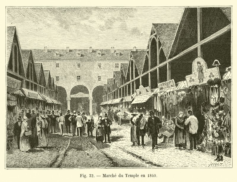 Marche du Temple 1840 av French School