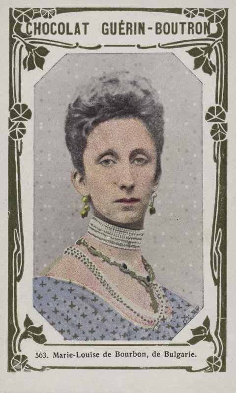 Marie-Louise de Bourbon, från Bulgarien (färgat foto) av French School