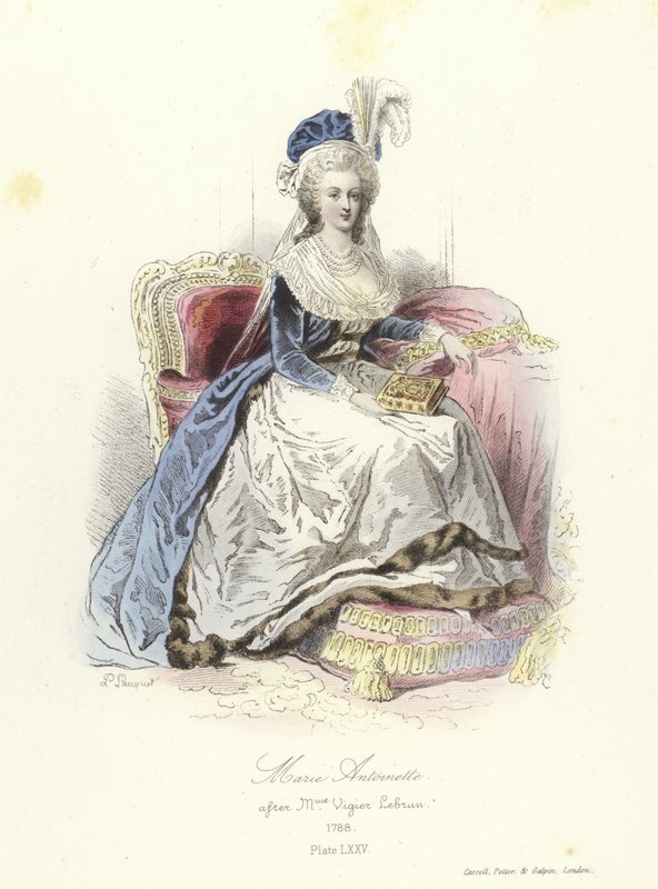 Marie Antoinette, drottning gemål av Ludvig XVI av Frankrike av French School
