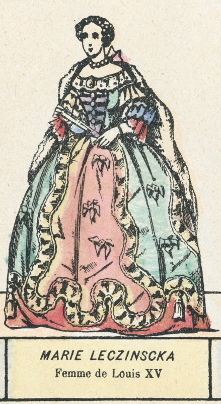 Marie Leczinska, Ludvig XV:s hustru (färgad gravyr) av French School
