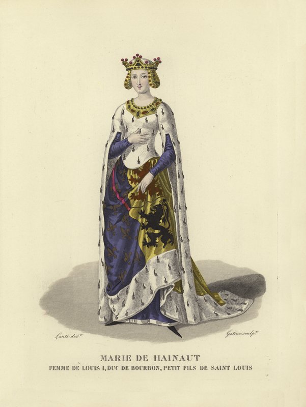 Marie av Hainaut, hustru till Ludvig I, hertig av Bourbon av French School