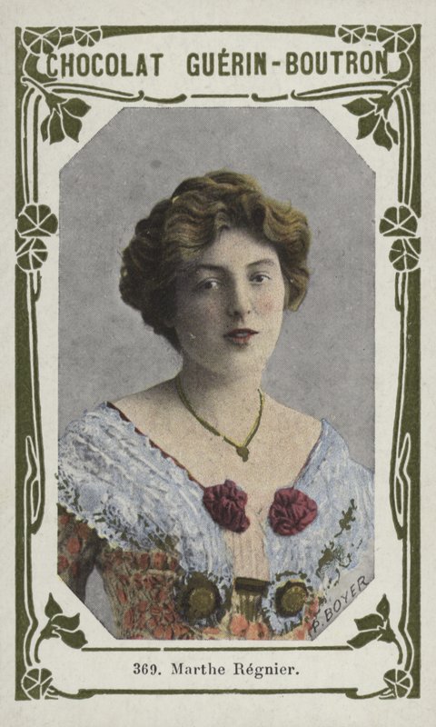 Marthe Regnier (färgad bild) av French School