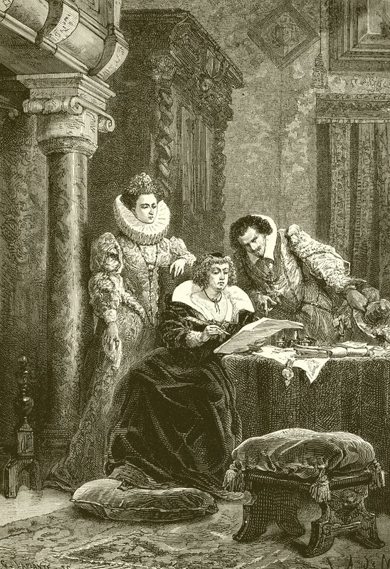 Mary de Medici, Concini och Leonora Galigai av French School