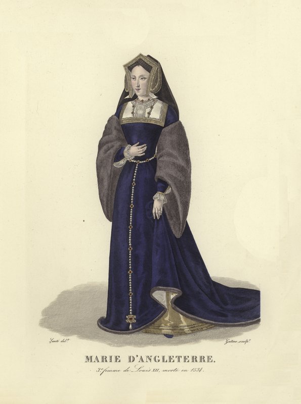 Maria av England, tredje fru till kung Ludvig XII av Frankrike av French School