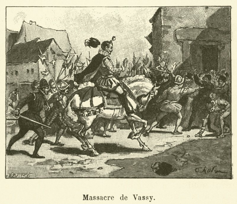 Vassys massaker (gravyr) av French School