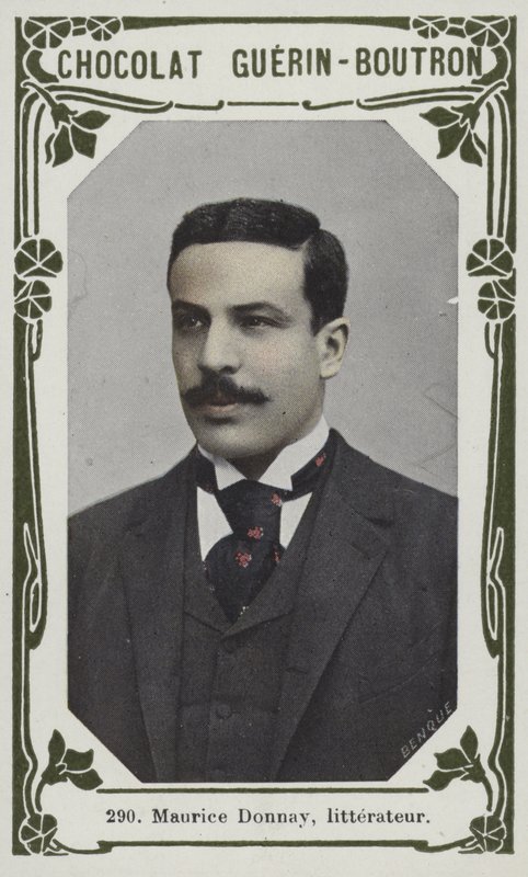 Maurice Donnay, litteratör (färgad bild) av French School