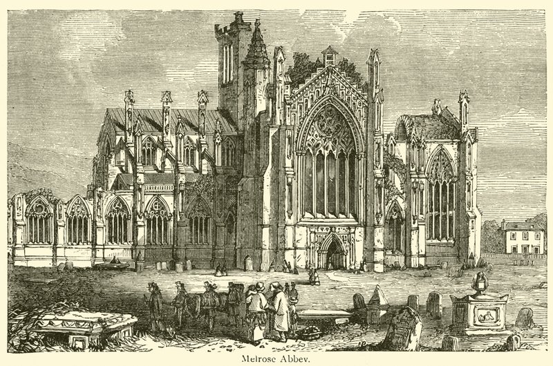 Melrose Abbey (gravyr) av French School