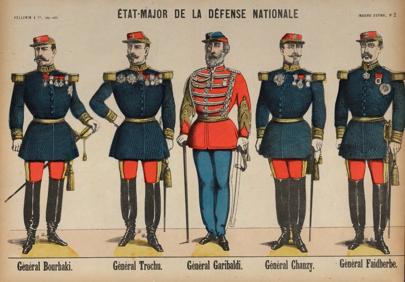 Medlemmar av den franska arméns generalstab under det fransk-preussiska kriget av French School