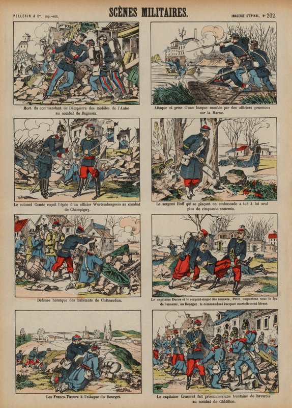 Militära scener från det fransk-preussiska kriget av French School