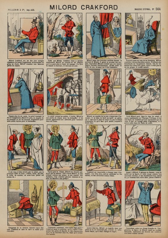 Milord Crakford (färgad gravyr) av French School
