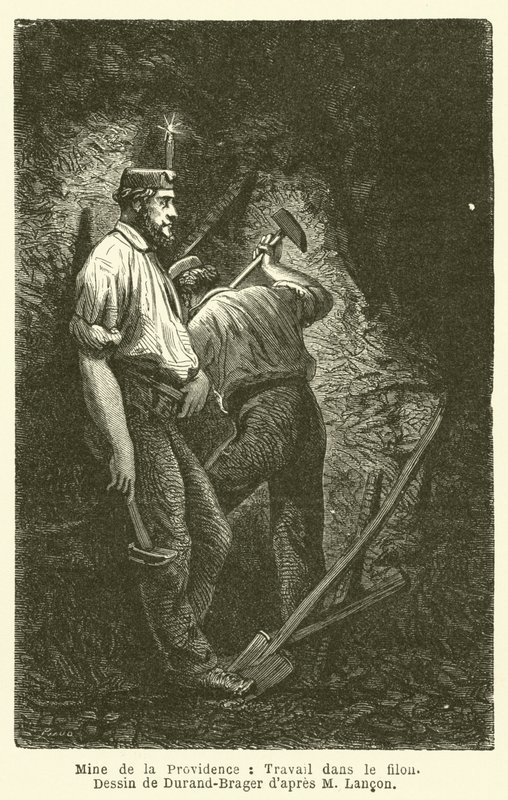 Mine of Providence, Arbeta i sömmen (gravyr) av French School