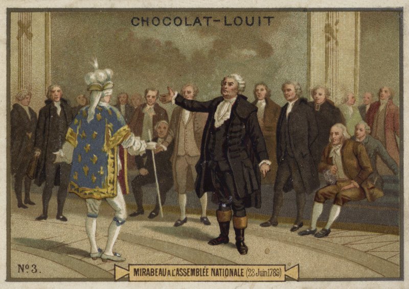 Mirabeau vid nationalförsamlingen den 23 juni 1789 av French School