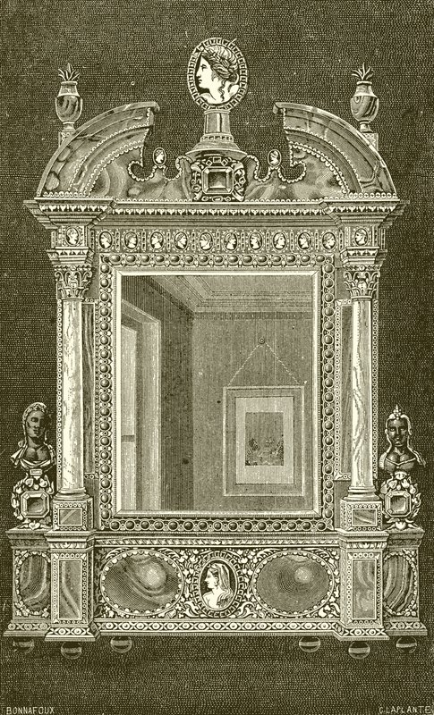 Spegel av Mary de Medici av French School