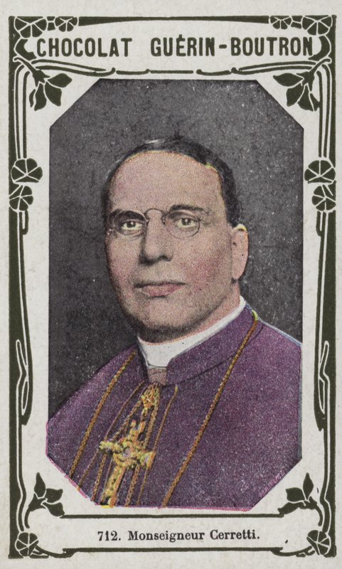 Monseigneur Cerretti (färgat foto) av French School