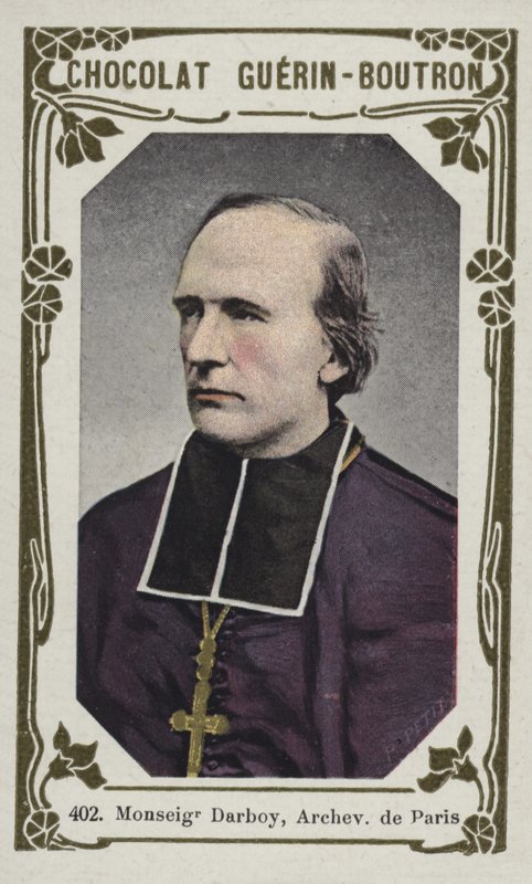 Monsignor Darboy, ärkebiskop av Paris (färgat foto) av French School