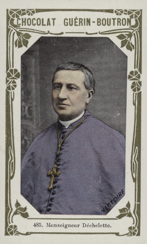 Monseigneur Dechelette (färgad bild) av French School