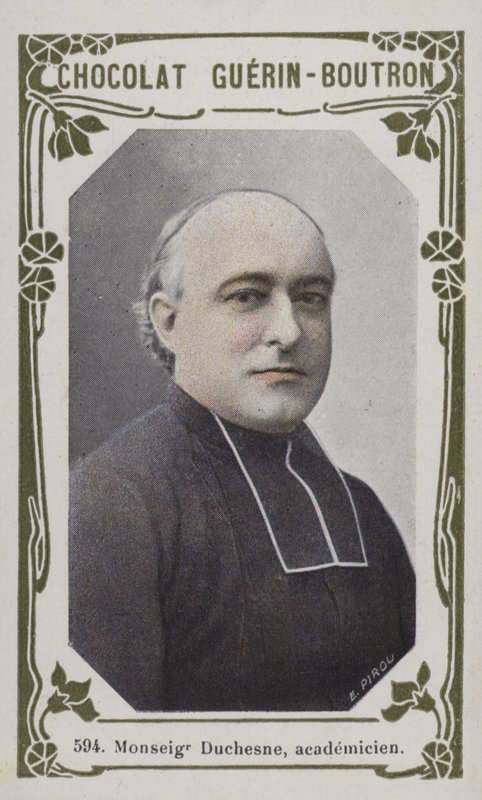 Monseigneur Duchesne, academicien (färgad bild) av French School