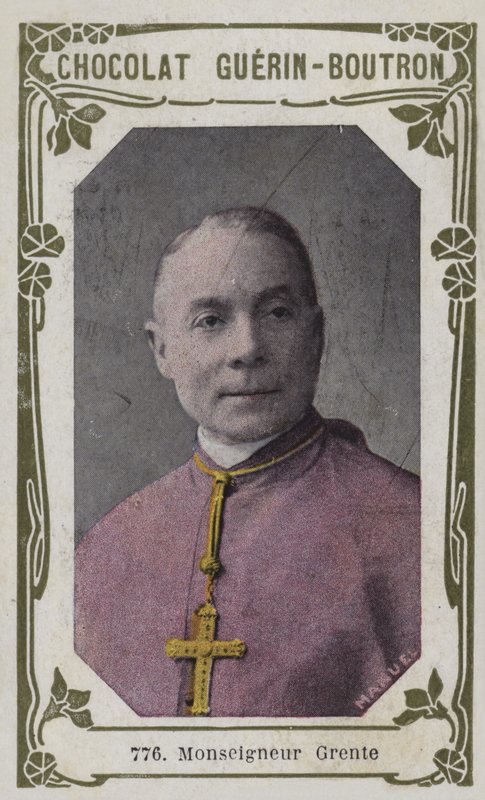 Monseigneur Grente (färgad bild) av French School