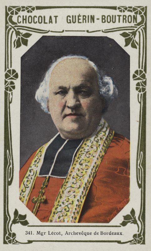 Monsignor Lecot, ärkebiskop av Bordeaux (färgat foto) av French School