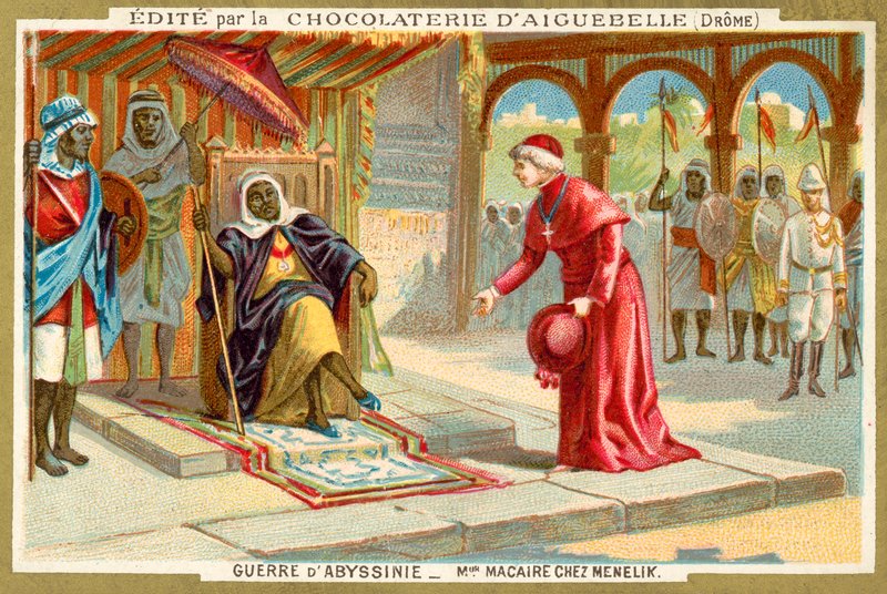 Monsignor Macaire besökte kejsar Menelik II av Etiopien under det första italiensk-etiopiska kriget av French School