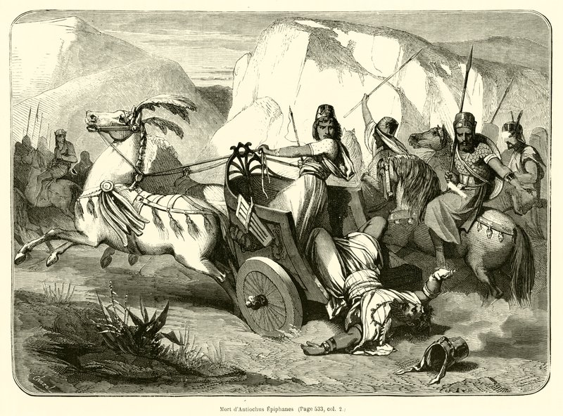Mort de Antiochus Epiphanes (gravyr) av French School