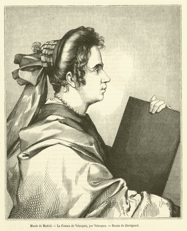 Madrid Museum, Hustrun till Velasquez (gravyr) av French School