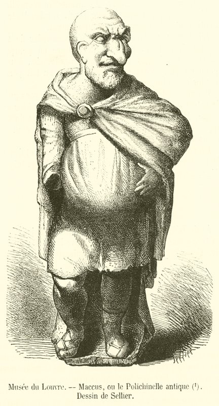 Louvren, Maccus eller den antika Polichinelle (gravyr) av French School