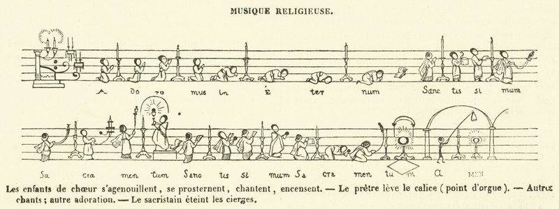 Religiös musik (gravyr) av French School