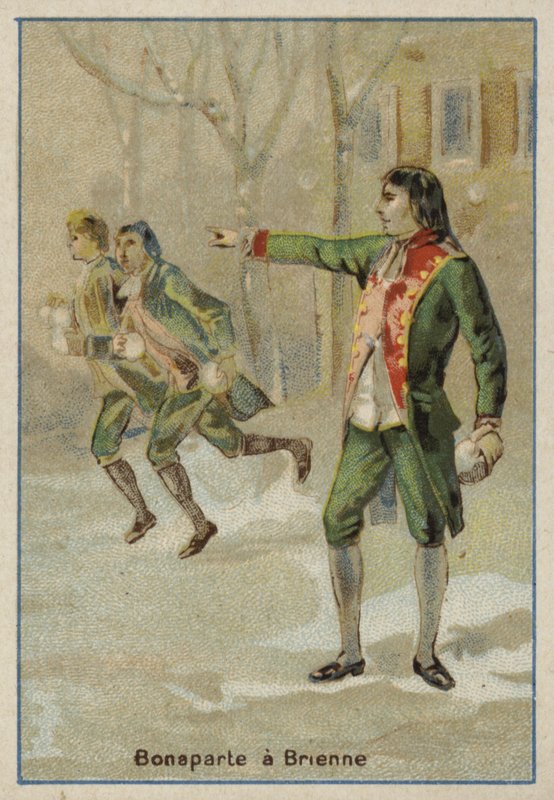 Napoleon Bonaparte vid militärskolan i Brienne-le-Chateau, Frankrike av French School