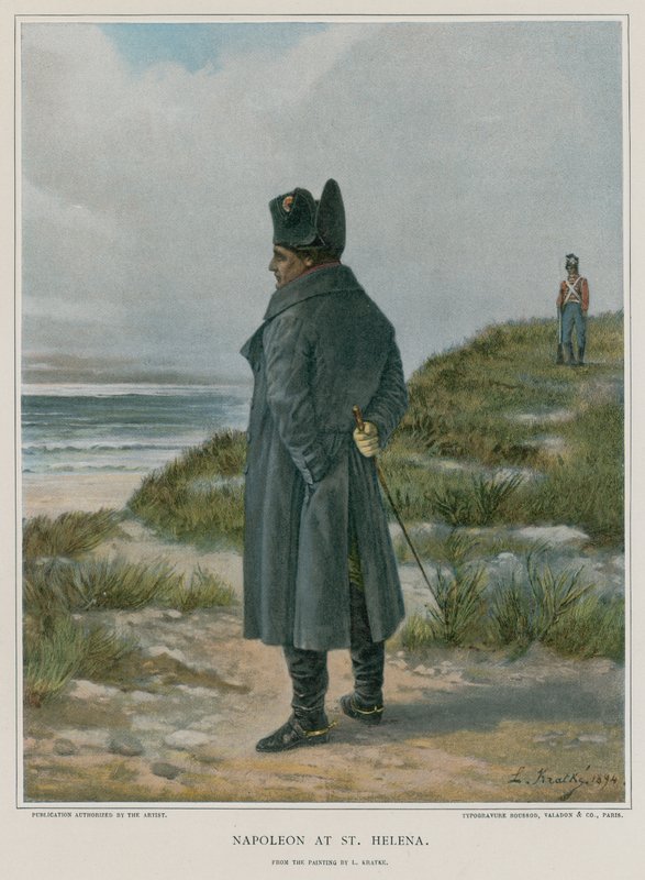 Napoleon i St Helena av French School