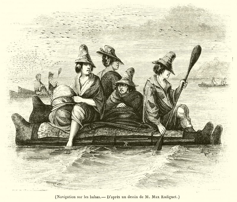 Segling på balsamerna (gravyr) av French School