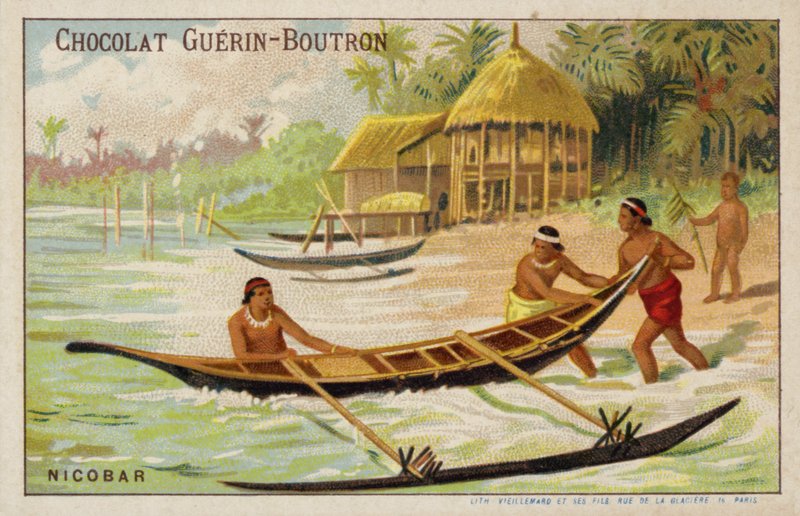 Nicobaröarna (chromolitho) av French School