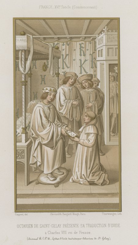 Octavian de Saint Gelais presenterar sin översättning av Ovidius av French School